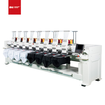 Bai High Speed ​​8 Head Industry informatize Hat Flat T-shirt Machine de broderie pour l&#39;usine